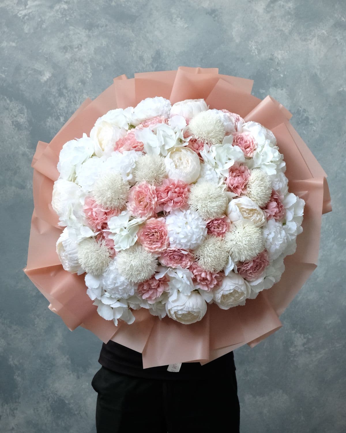 Blanc Bouquet - All-white peonies, hydrangeas & pompom — grand, pure, and utterly luxurious. - Rena The Blossom Jakarta