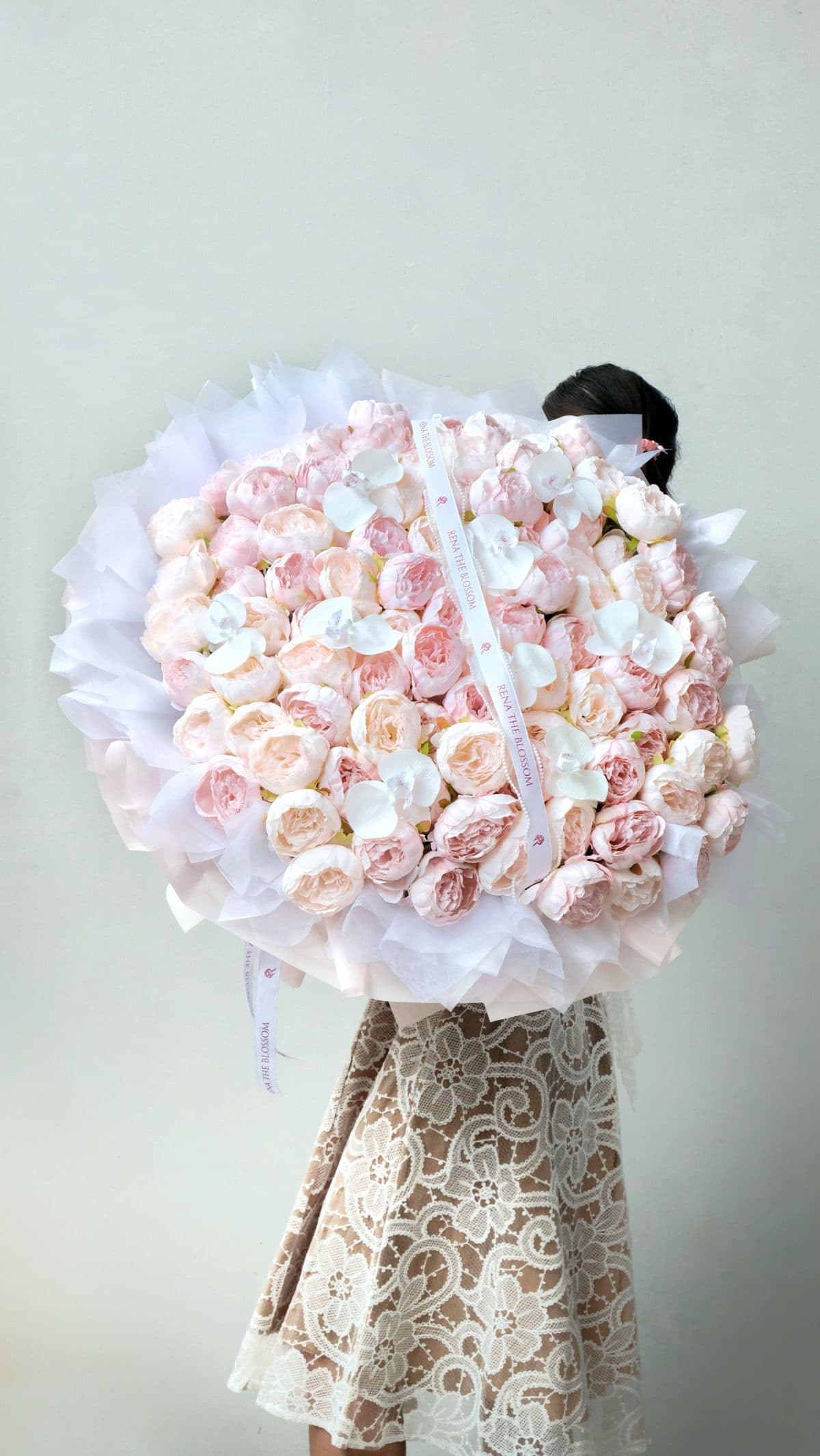 Eternal Bloom Peony XXL - Giant artificial peonies & orchids in pink & peach — oversized, opulent, extraordinary. - Rena The Blossom Jakarta