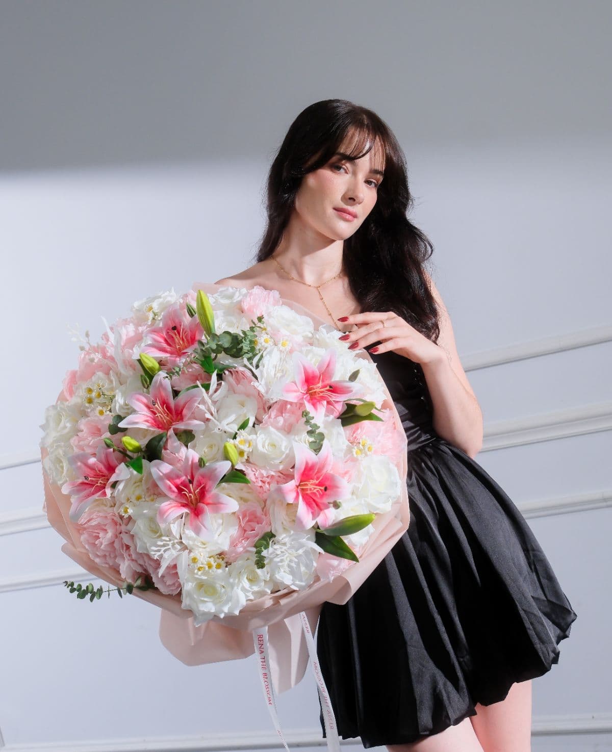 Everlasting lily dreams - Artificial roses, peonies & lilies with eucalyptus — an everlasting lily dream. - Rena The Blossom Jakarta