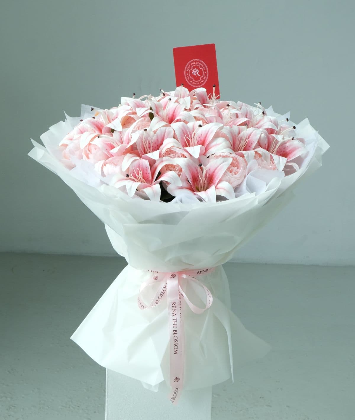 La Vie en Lily - Artificial pink peonies & lilies — life in pink, beautiful and lasting forever. - Rena The Blossom Jakarta