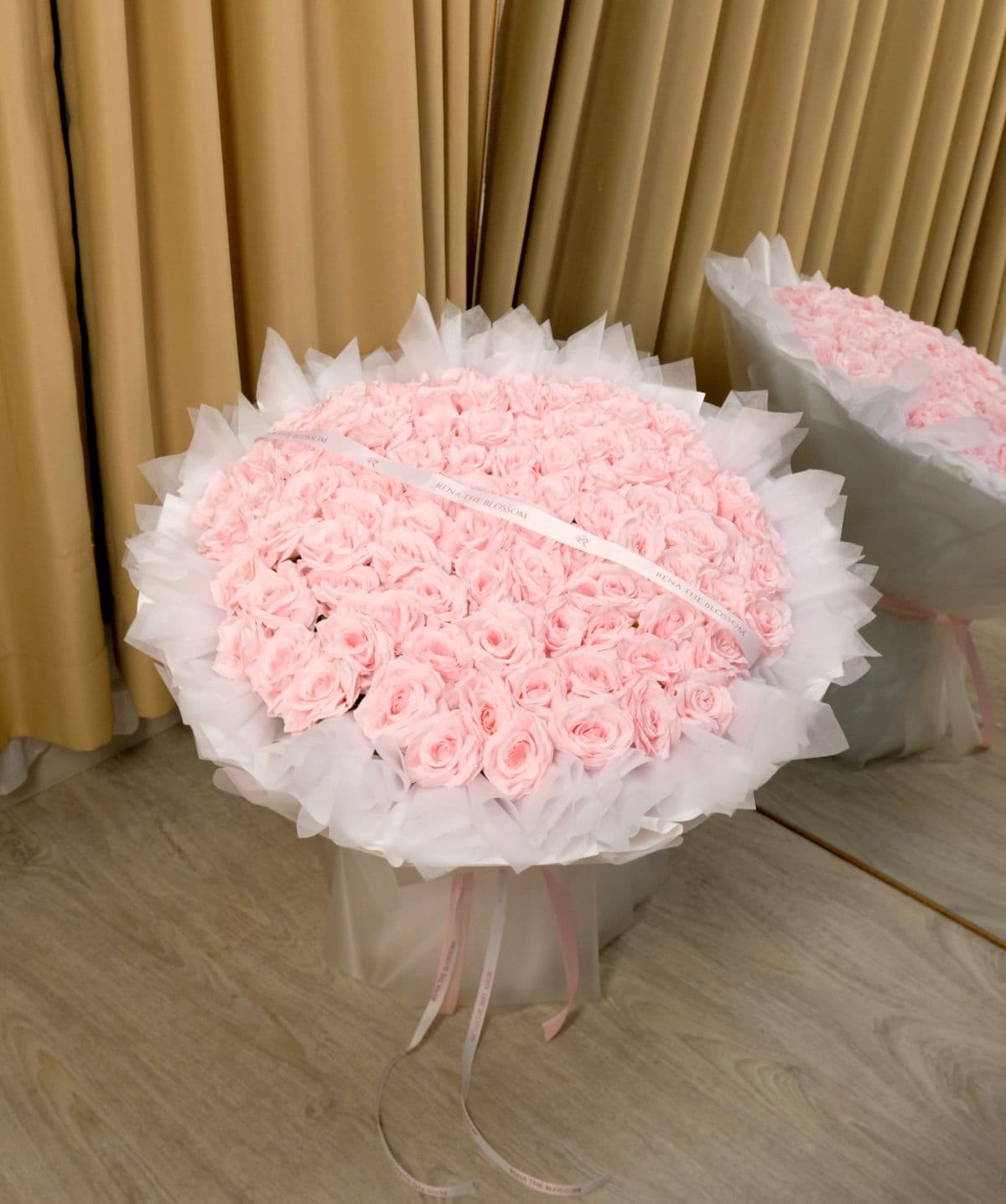 Eternal 100 - 100 silk roses in red & hot pink — a permanent declaration of love. - Rena The Blossom Jakarta