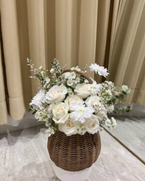 Ivory Bloom Basket