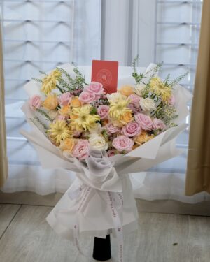 Sunlit Pastel Garden